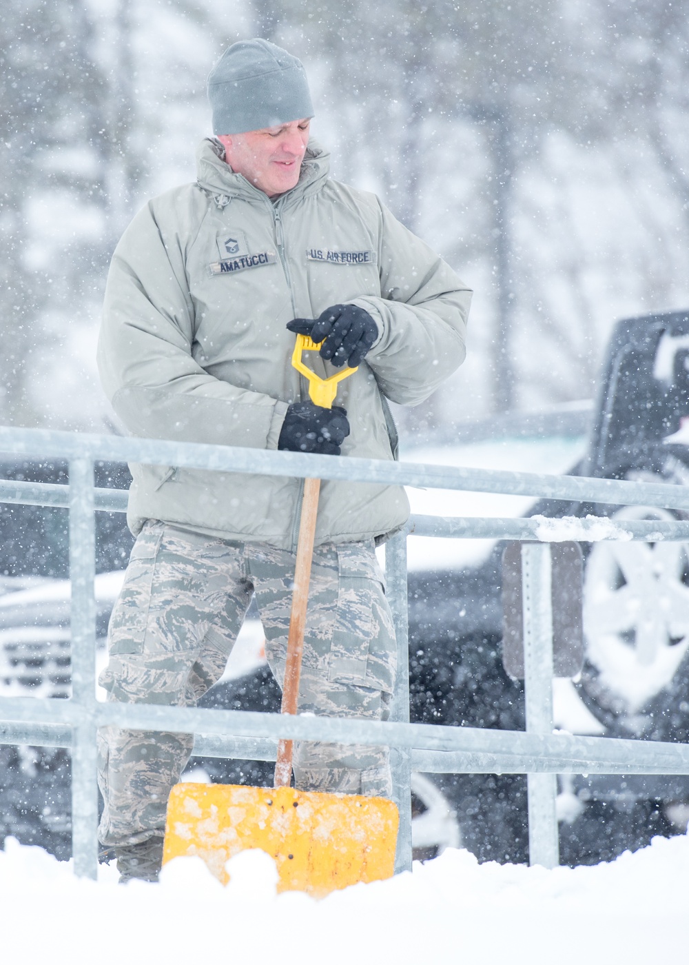 Winter storm Xena at Otis ANGB