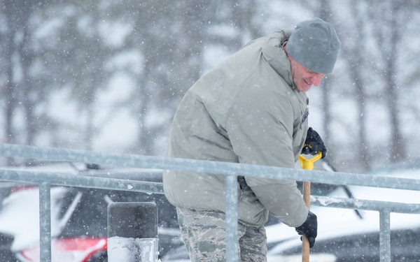 Winter storm Xena at Otis ANGB