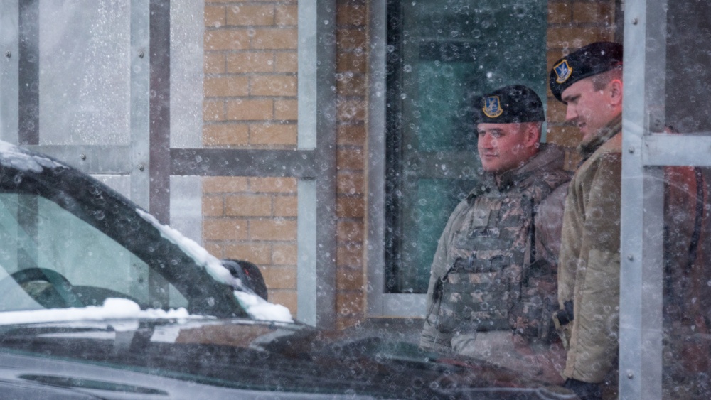 Winter storm Xena at Otis ANGB