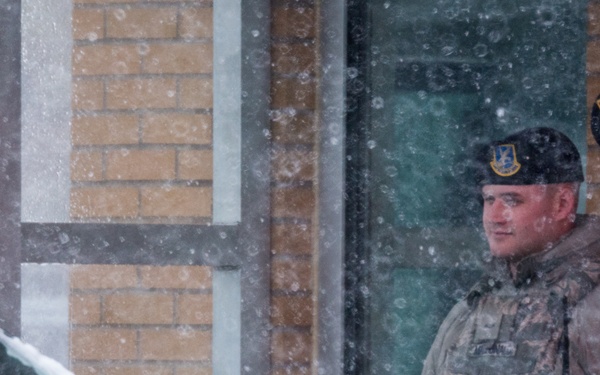 Winter storm Xena at Otis ANGB