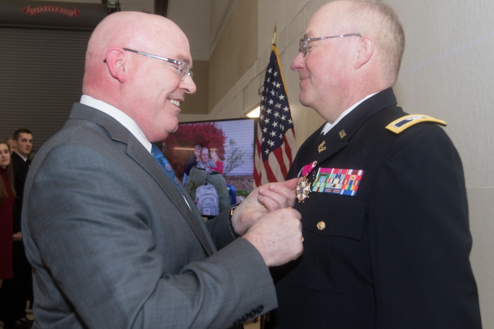 Legal Command hosts retirement ceremony for COL Ramsey and MSG Moore