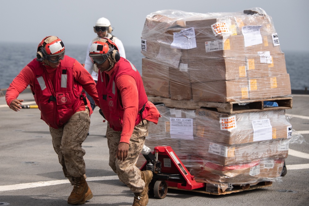 Vertical replenishment-at-sea