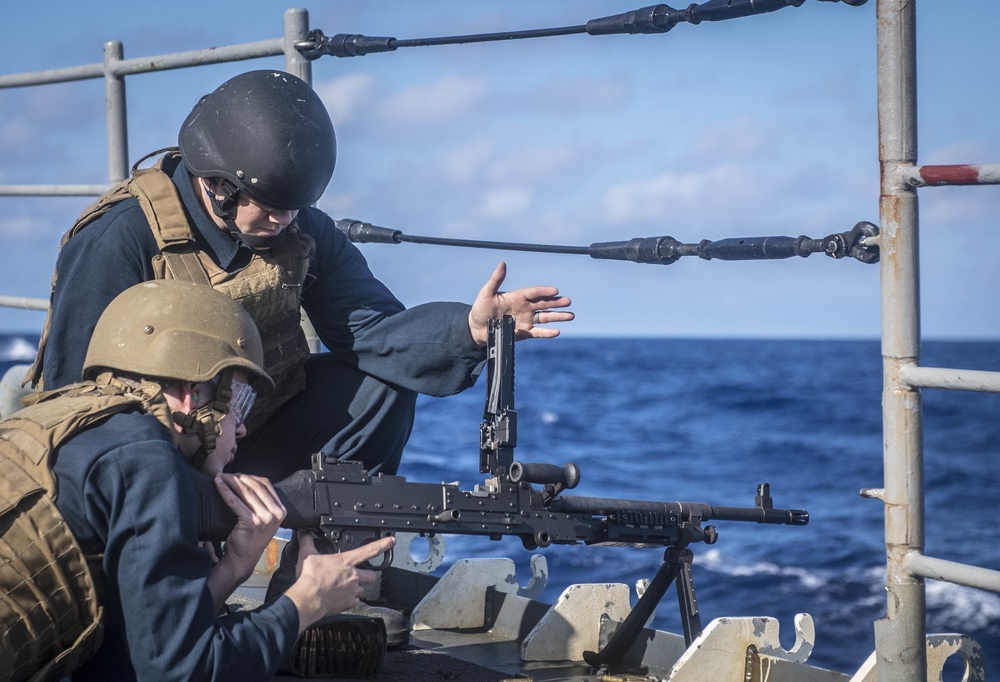 USS Chancellorsville Crew-Served Weapons Shoot