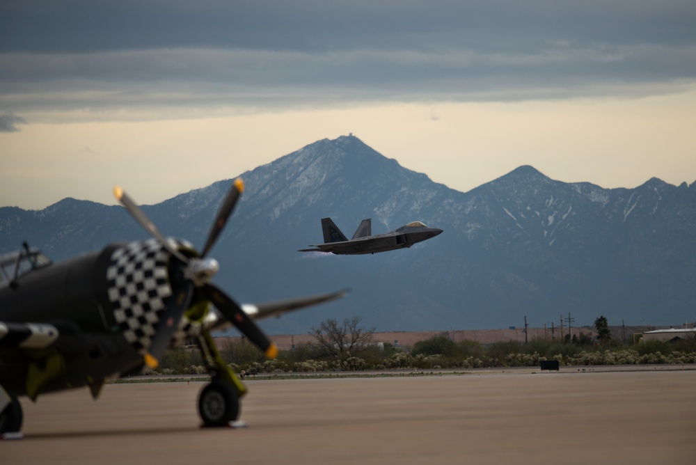 F-22 Flies Over Davis-Monthan