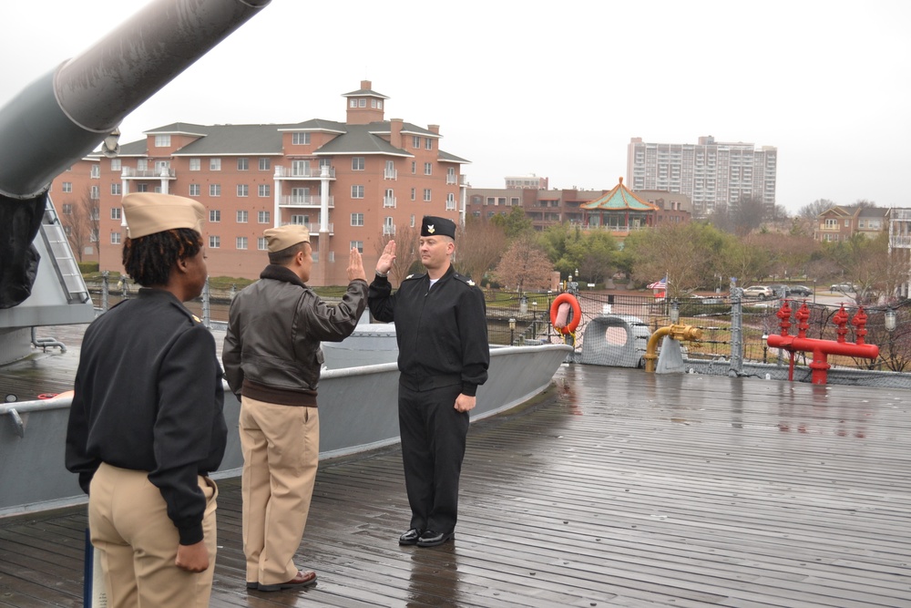 Re-enlistment ceremony