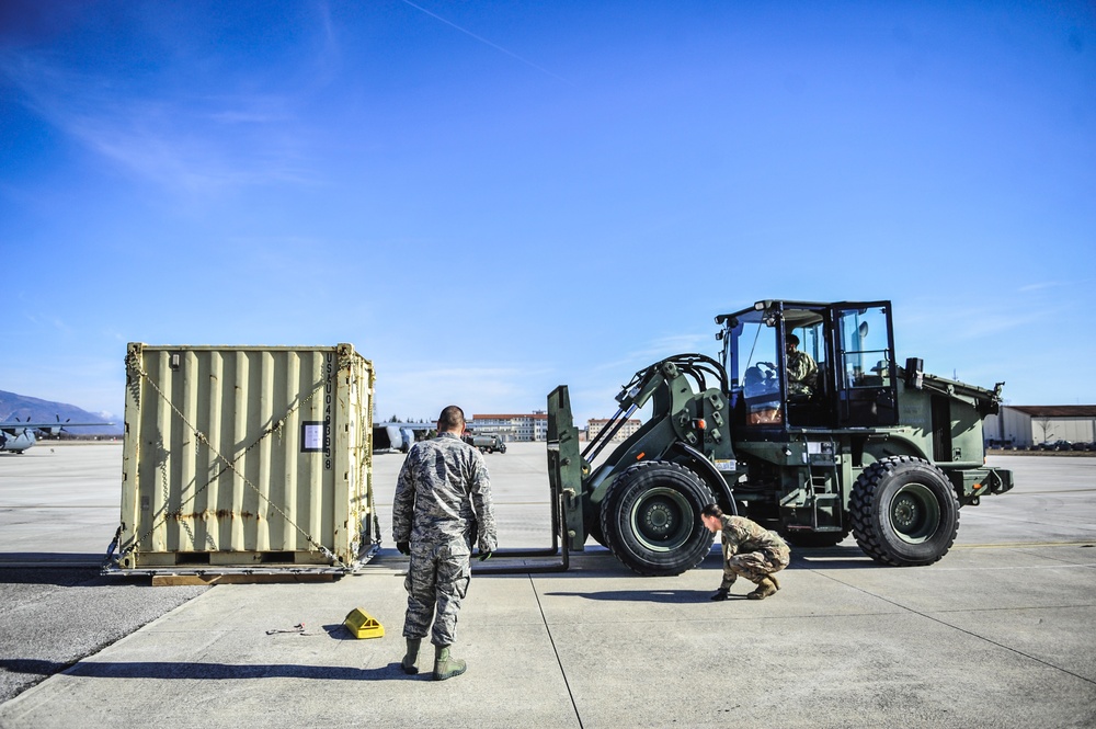 Gear ready for loading