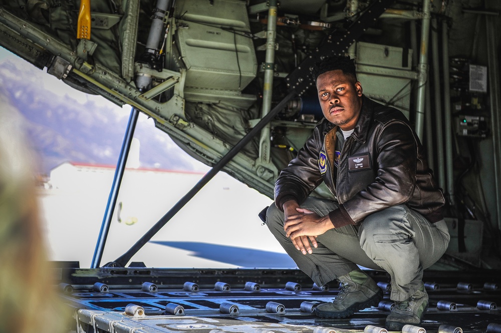 Airman ready to load gear