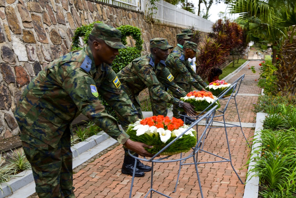 APF Rwanda participants pay respect at Kigali Genocide Memorial