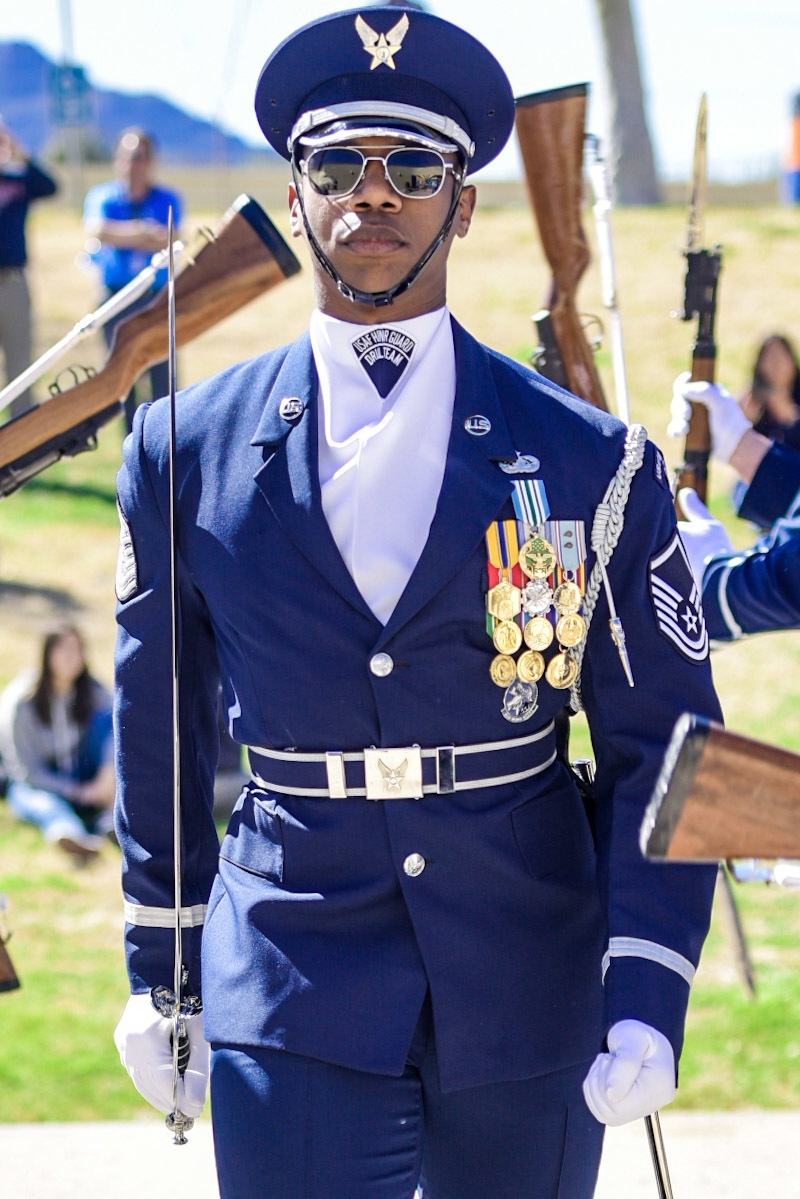U.S. Air Force Honor Guard performs at Tuscan Parade