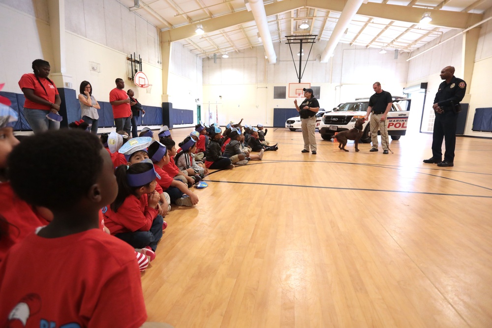 Marine Corps Logistics Base Police &amp; Fire visit school