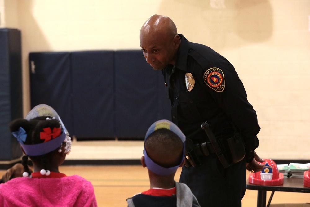 Marine Corps Logistics Base Police &amp; Fire visit school