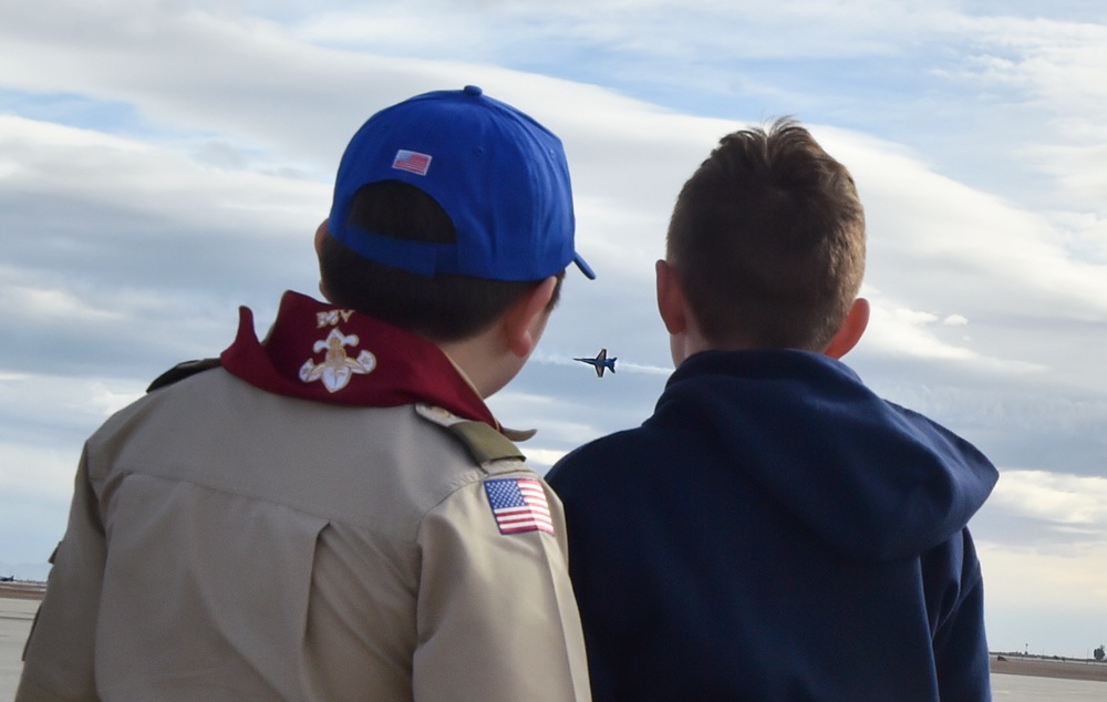 Blue Angels Perform Training Flight for Scouts