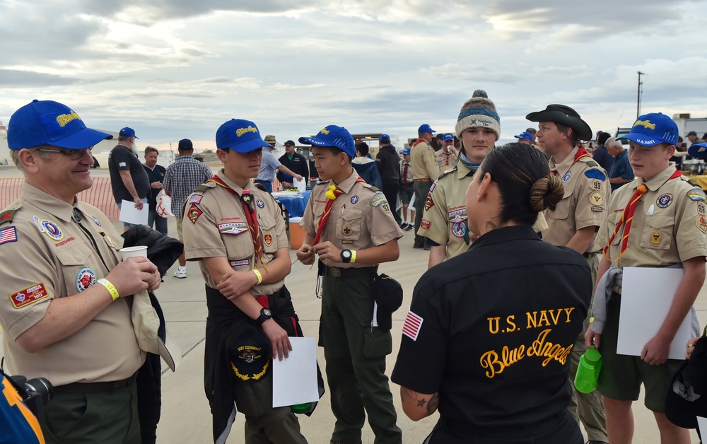 Blue Angels Perform Training Flight for Scouts