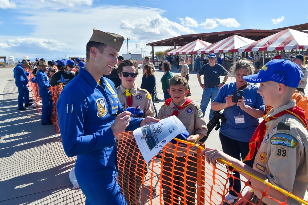 Blue Angels Perform Training Flight for Scouts