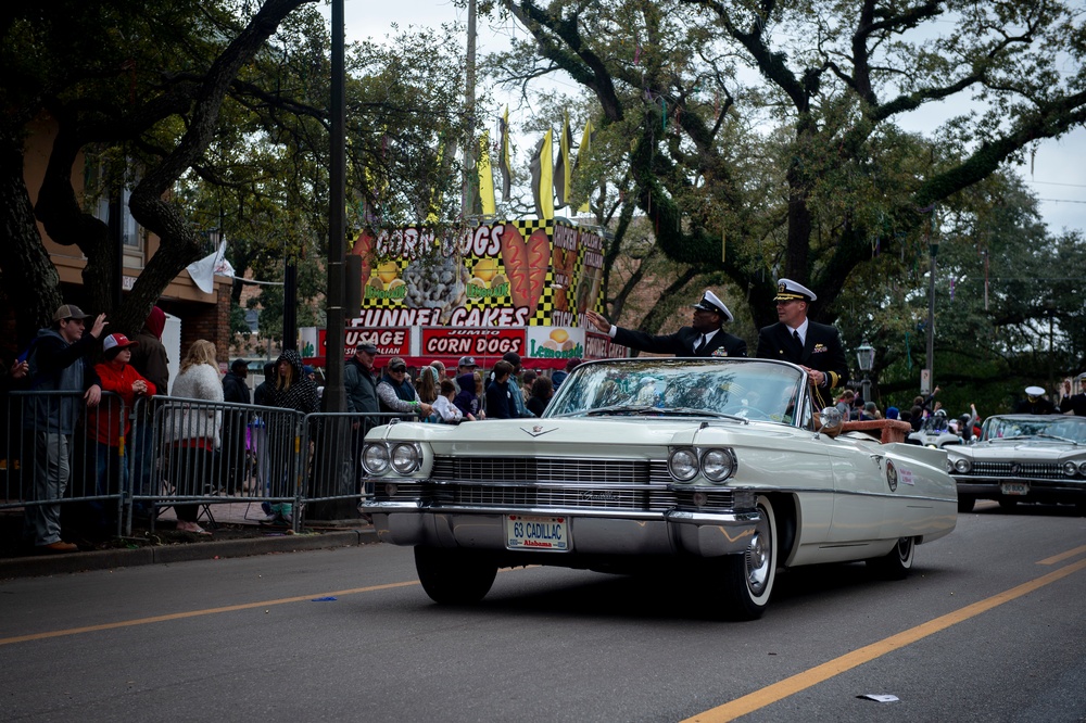 Navy Week Sailors in Mobile Mardi Gras Parade