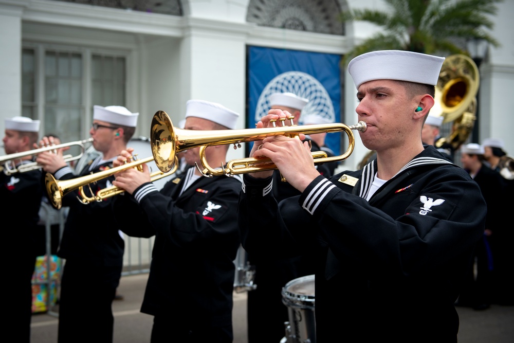 Navy Week Sailors in Mobile Mardi Gras Parade