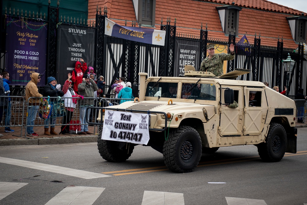 Navy Week Sailors in Mobile Mardi Gras Parade