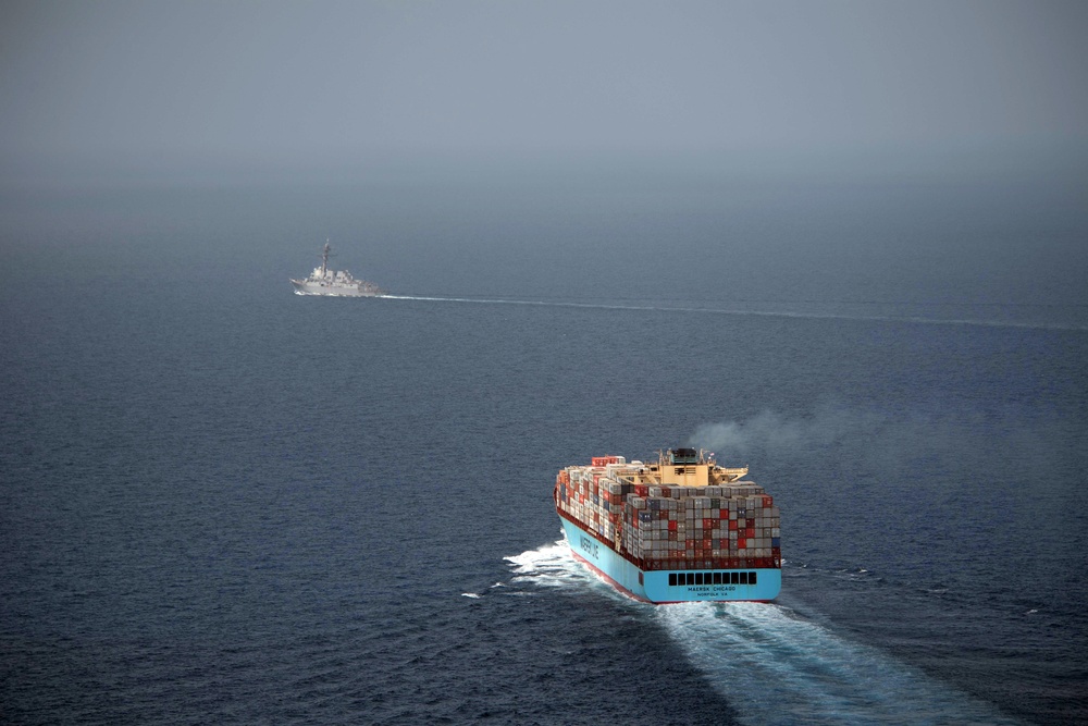 Chung-Hoon, HSM-37, Maersk Chicago participate in Lucky Mariner 19