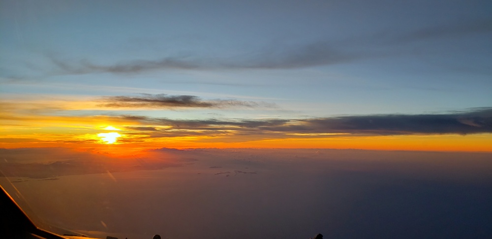 Sunset over the Philippines