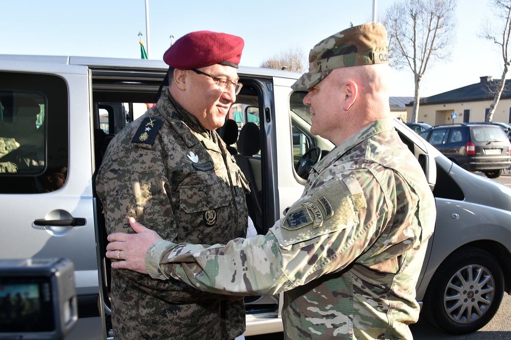 Brig. Gen. Mohamed El Ghoul visits at Caserma Ederle in Vicenza, Italy.