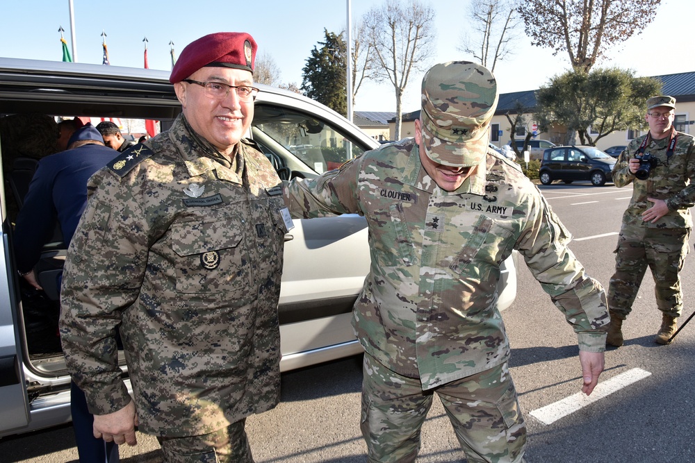 Brig. Gen. Mohamed El Ghoul visits at Caserma Ederle in Vicenza, Italy.