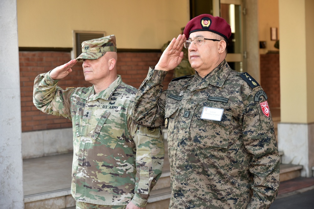 Brig. Gen. Mohamed El Ghoul visits at Caserma Ederle in Vicenza, Italy.