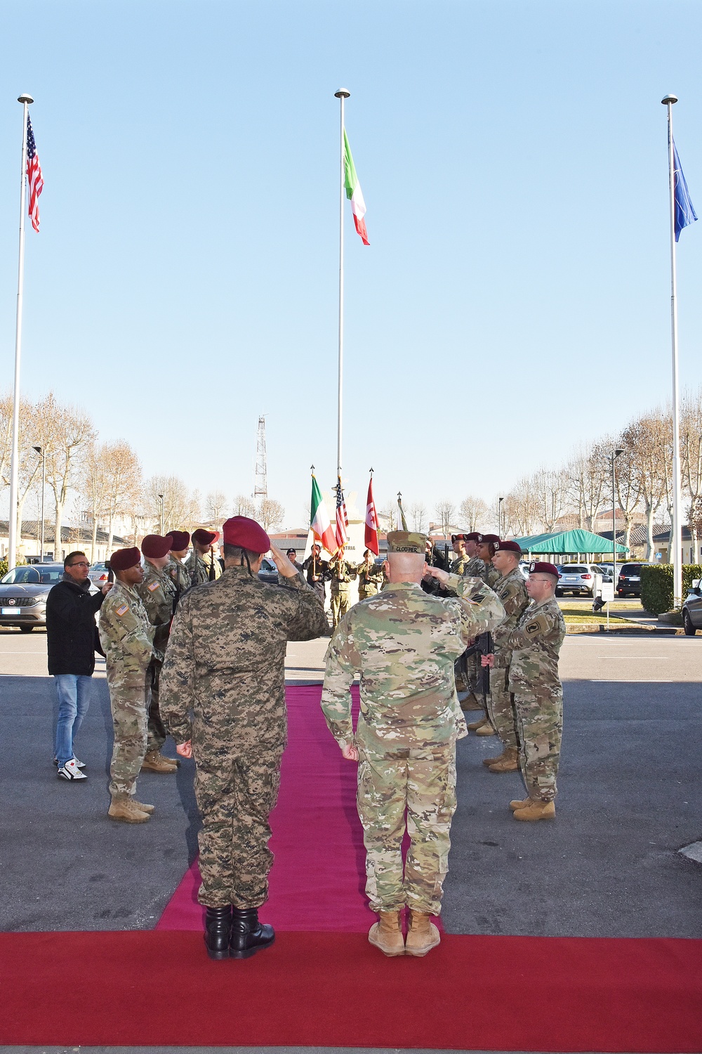 Brig. Gen. Mohamed El Ghoul visits at Caserma Ederle in Vicenza, Italy.