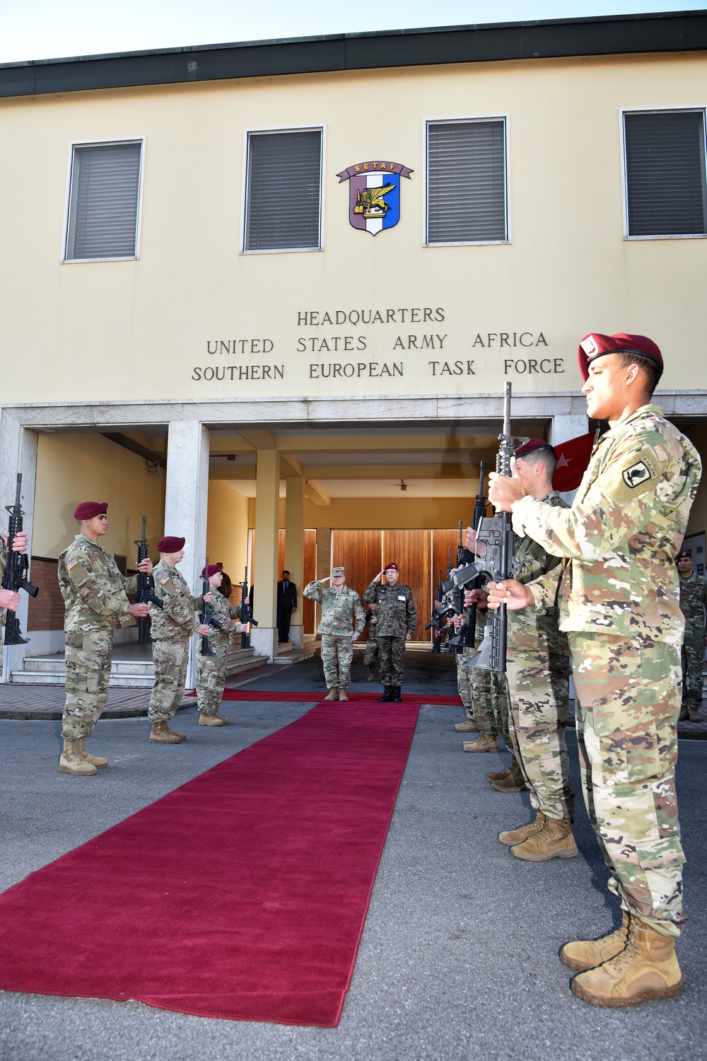 Brig. Gen. Mohamed El Ghoul visits at Caserma Ederle in Vicenza, Italy.