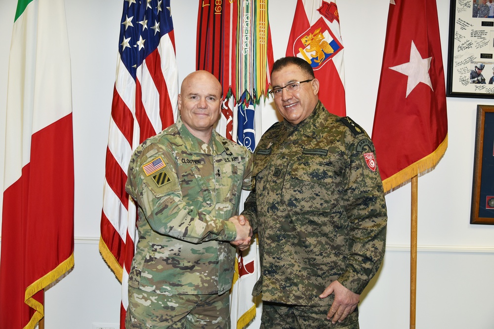 Brig. Gen. Mohamed El Ghoul visits at Caserma Ederle in Vicenza, Italy.