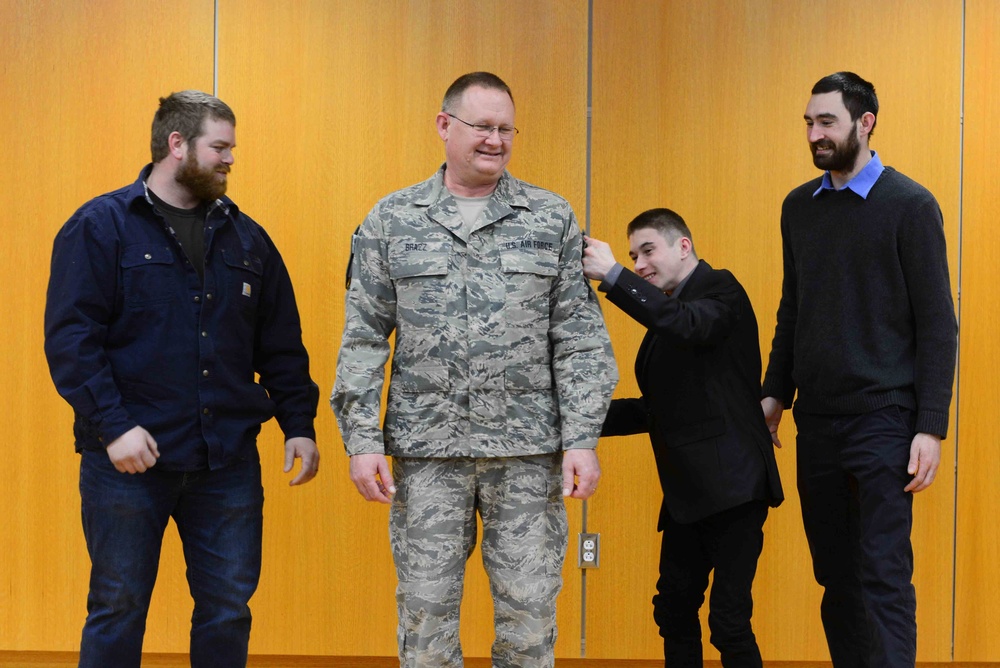Chief Master Sgt. Douglas Brazz Promotion