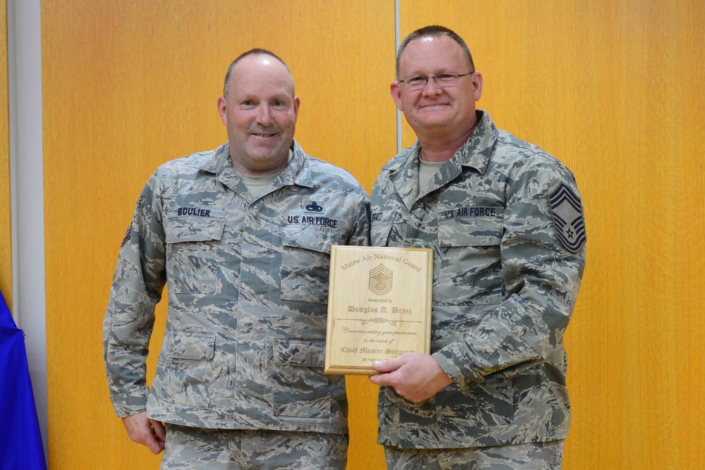 Chief Master Sgt. Douglas Brazz Promotion