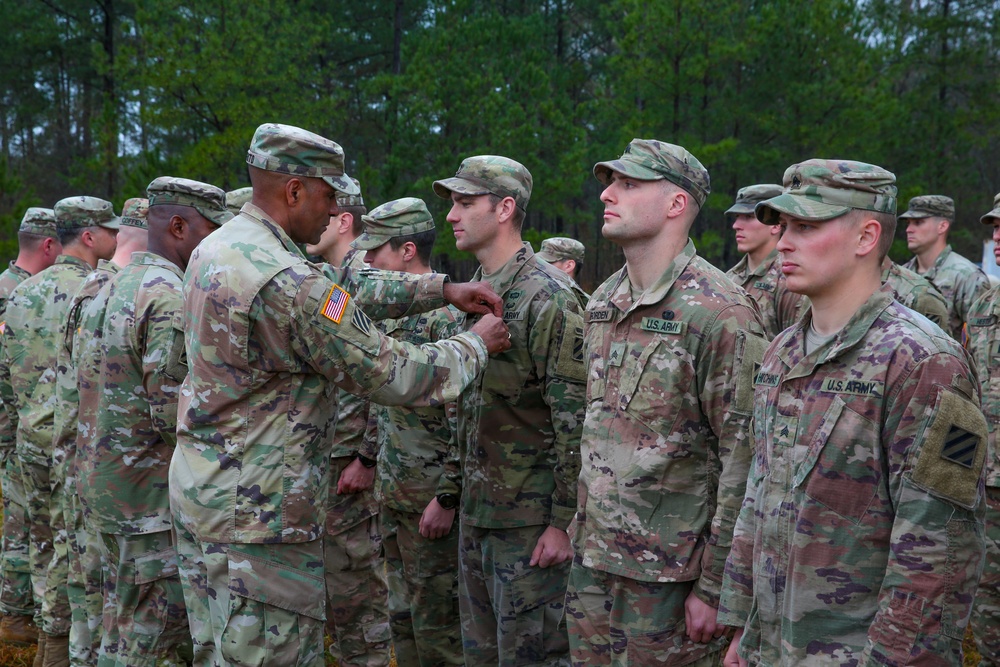 Expert Infantryman’s Badge Awards ceremony