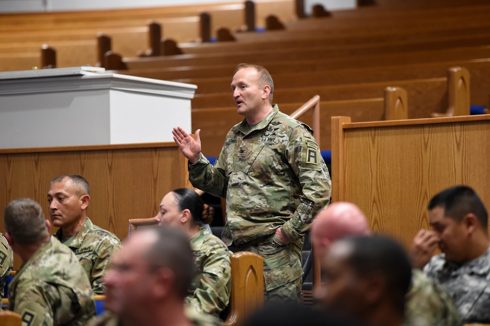 Army Reserve Commander visits troops to discuss way ahead for the command