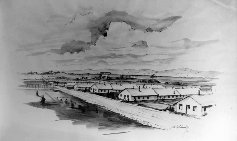 Sketch of Camp McCoy POW camp