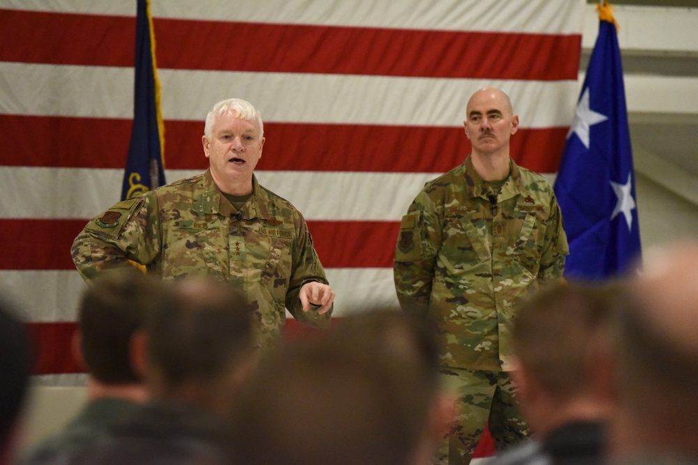 Lt. Gen Rice visits 119th Wing