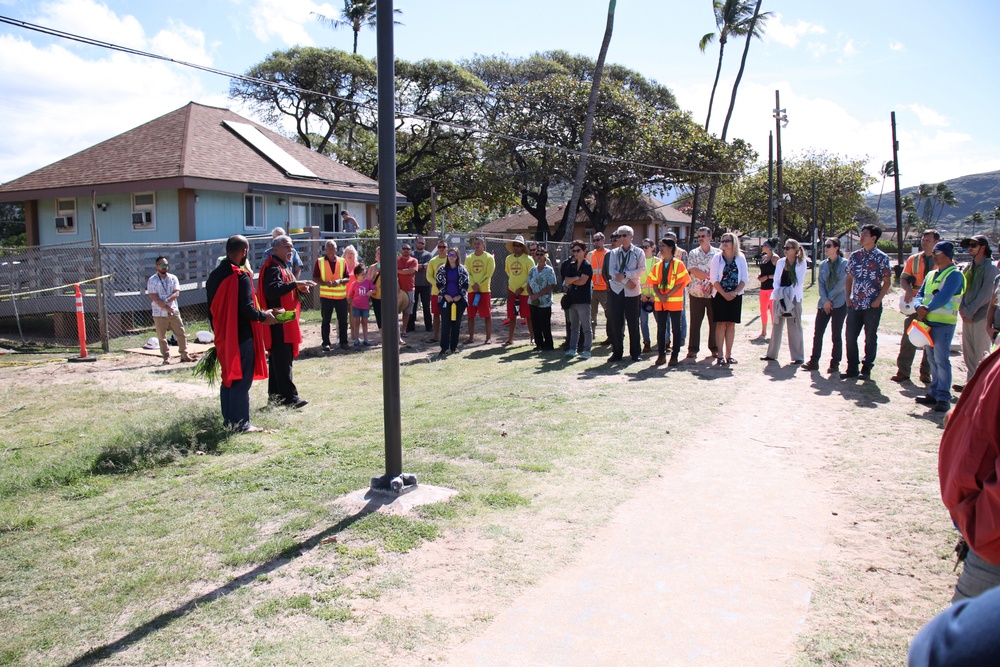 Hawaiian blessing held for PARC seawall repair project