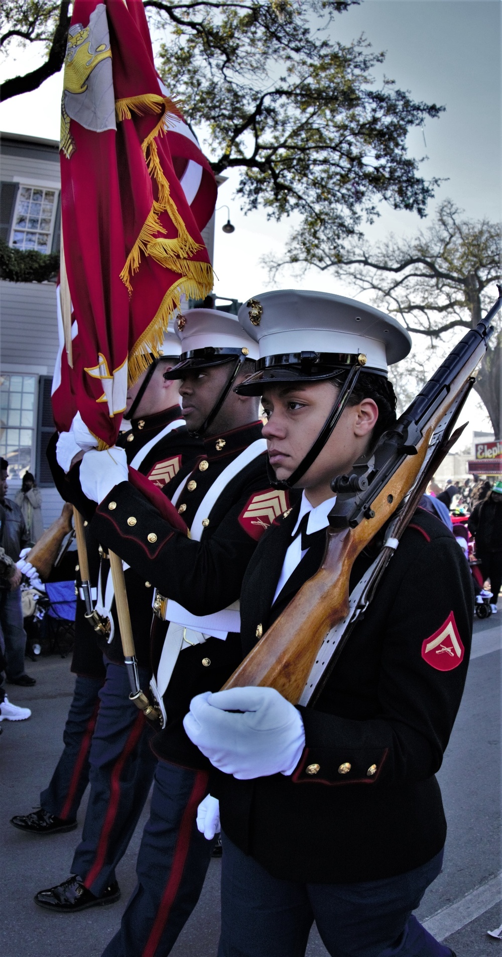 Marines Celebrate Mardi Gras