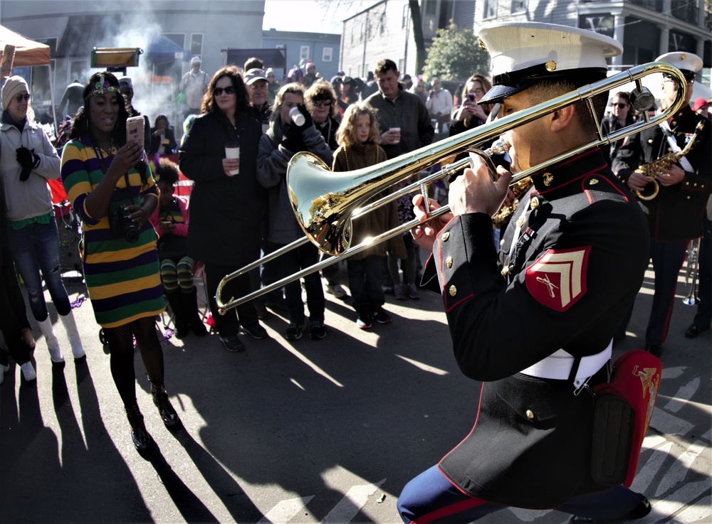 Marines participate in Mardi Gras 2019