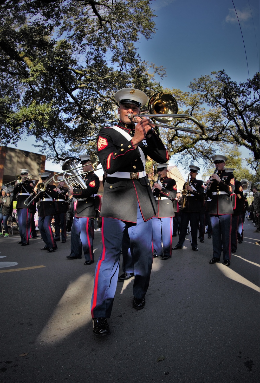 Marines participate in Mardi Gras 2019