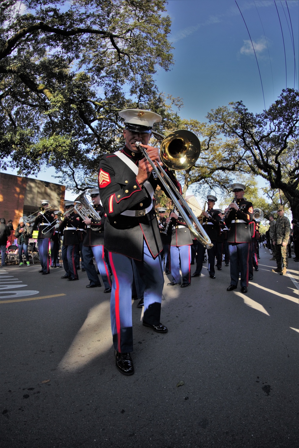 Marines participate in Mardi Gras 2019