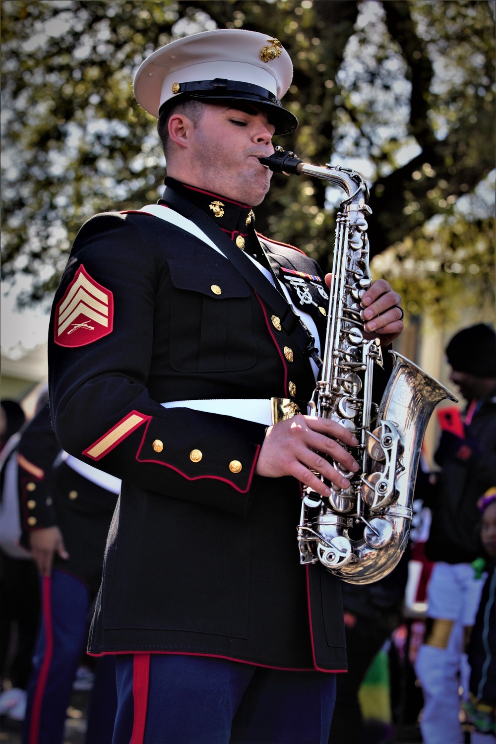 Marines Celebrate Mardi Gras