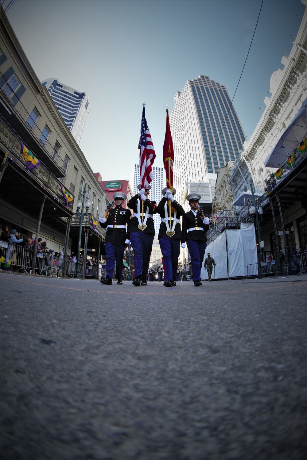 Marines Celebrate Mardi Gras