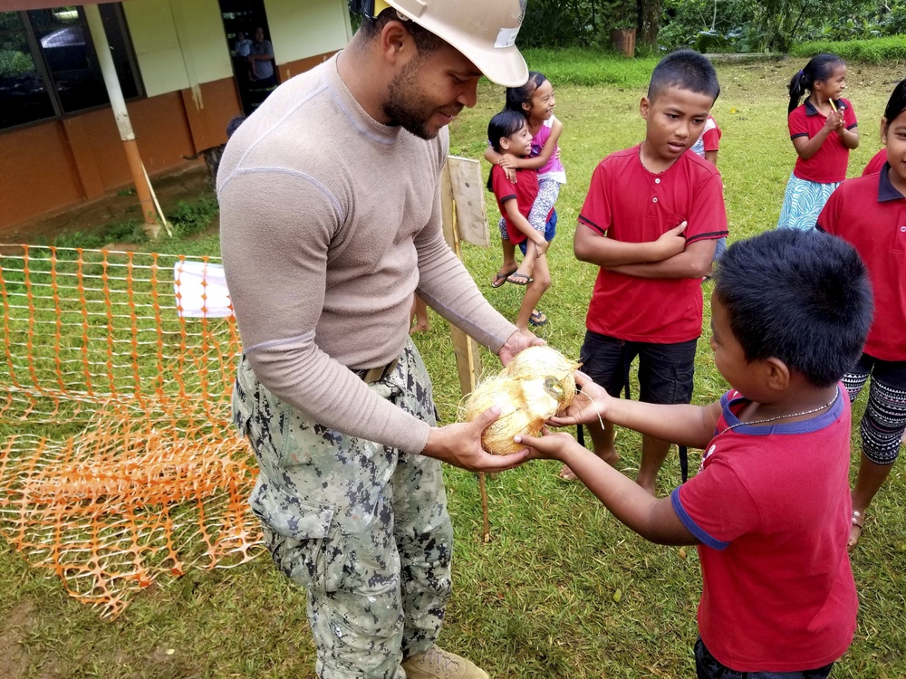 Seabees Renovated Pohnpei Elementary School