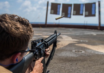 USS Mobile Bay M4 carbine qualification