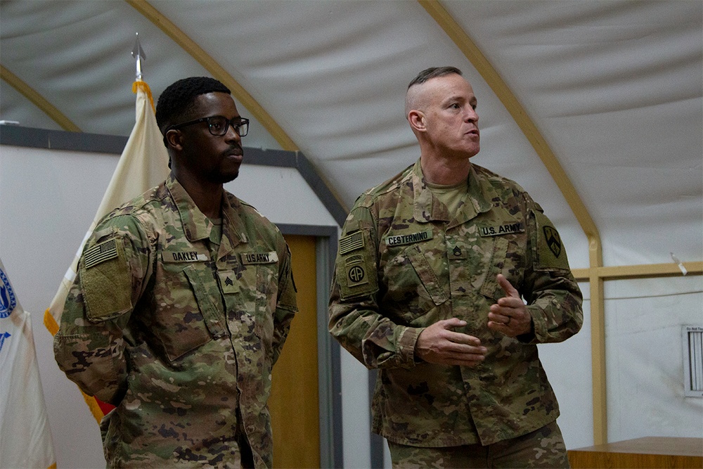 Sgt. Garfield Oakley Promotion