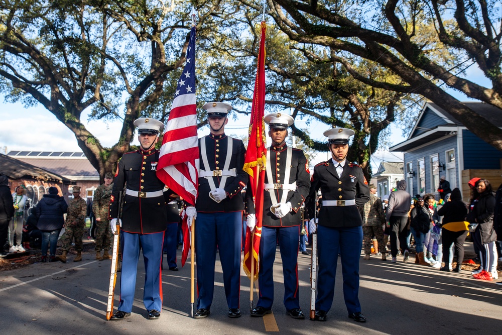 Marines celebrate Mardi Gras