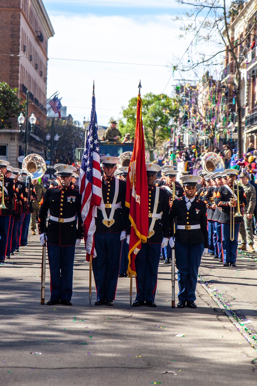 Marines Celebrate Mardi Gras