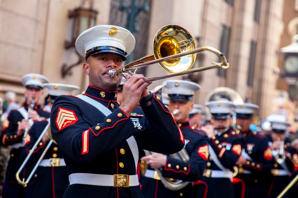 Marines participate in Mardi Gras