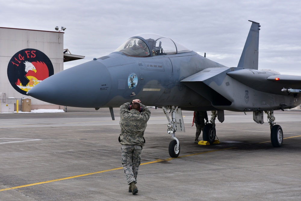 Lt. Col. Eric Haas fini flight