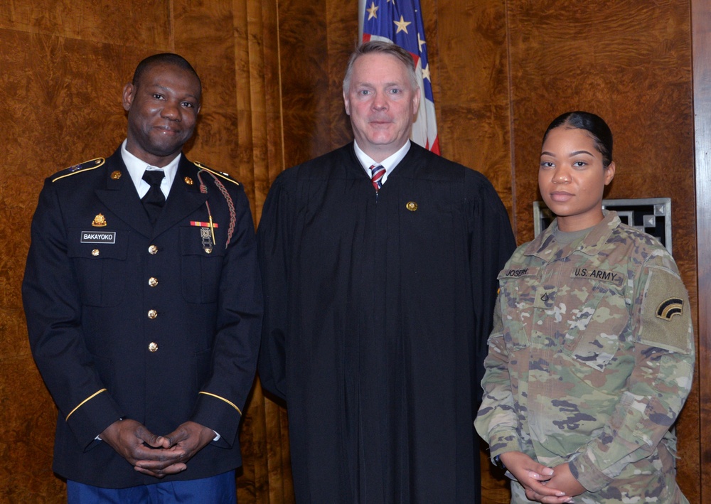 New York Army National Guard Soldiers become American Citizens.